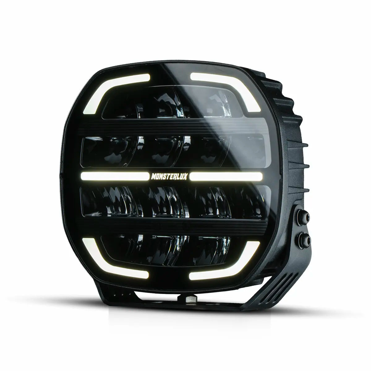 Monsterlux Core 7 LED auxiliary light with black housing