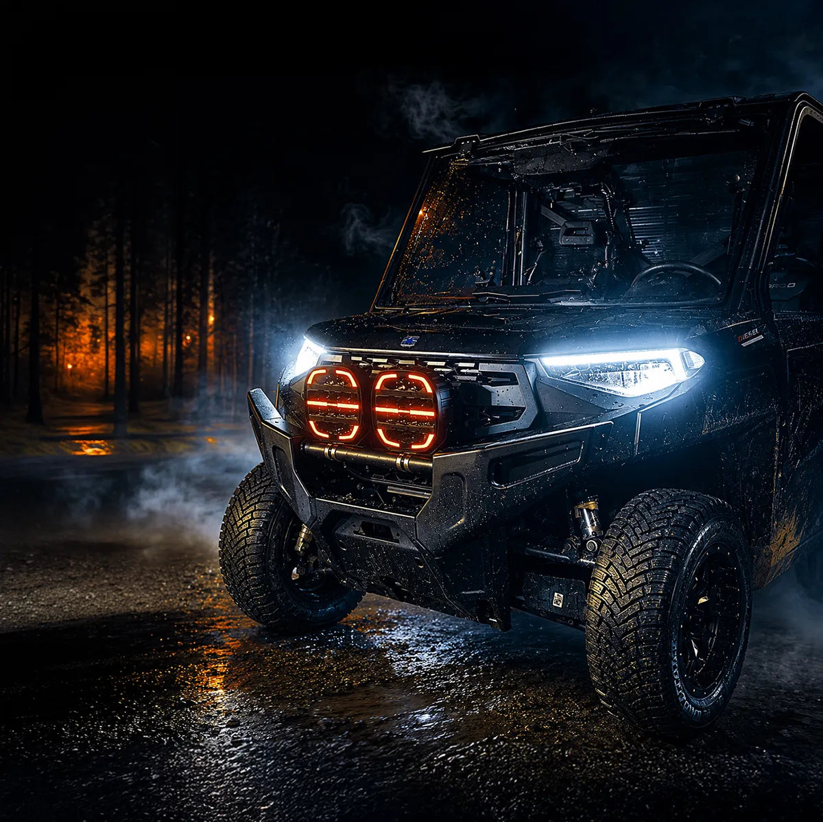 Monsterlux Core 9 LED Auxiliary Light with Black Housing