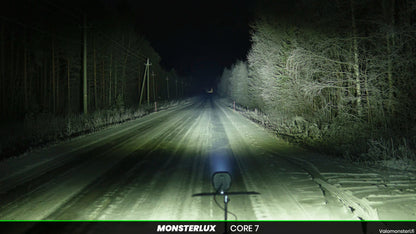 Monsterlux Core 7 LED auxiliary light with black housing