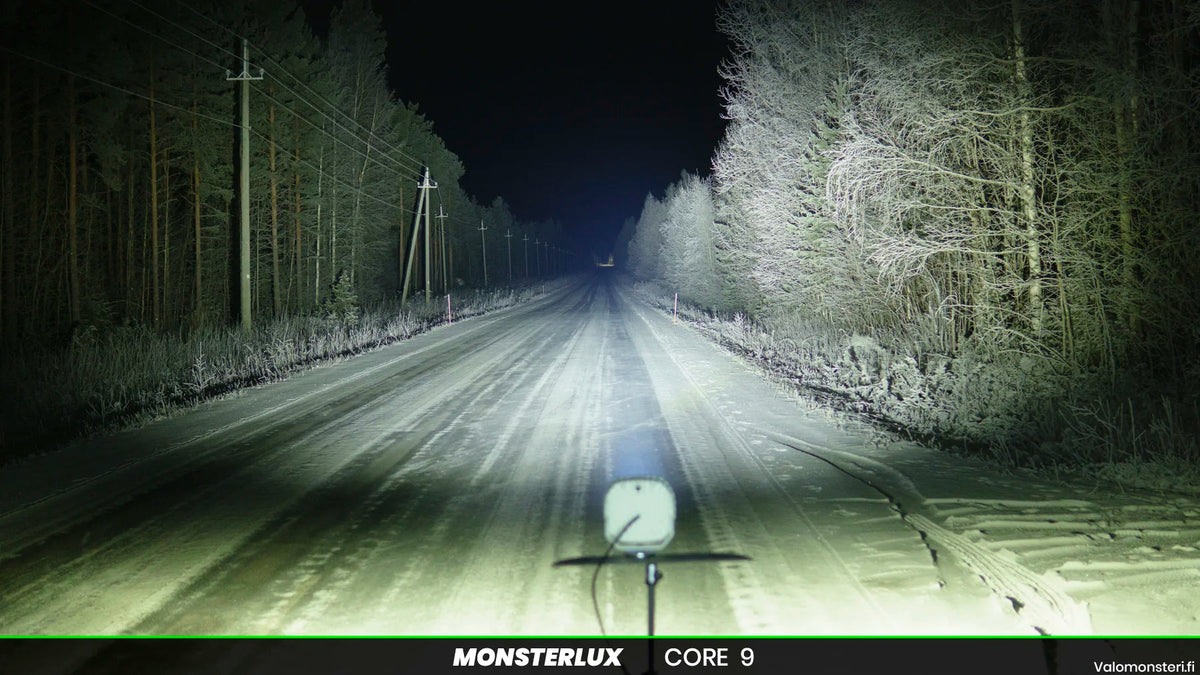 Monsterlux Core 9 LED Auxiliary Light with Black Housing